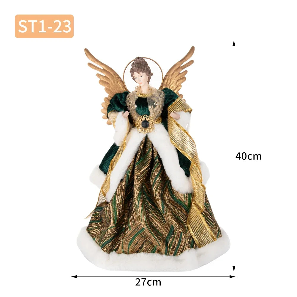 New Arrivals Angel Doll Figurine Christmas Ornaments Crafts with Wing Home Natal Decorations Festive Birthday For Kid Decor