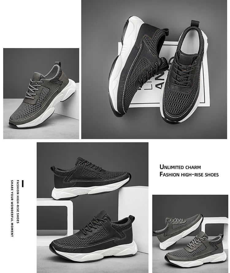 High Man Elevator Shoes Lift Sneakers Men Sports Height Increase Insole 8cm10cm Leisure Fashion Summer Sports Heightening Shoes