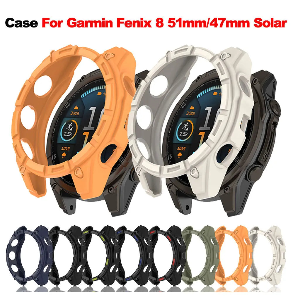 Silicone Protective Cover for Garmin Fenix 8 51mm Solar Soft Silicone Case for Garmin Fenix8 47mm Solar Smart Watch Accessories