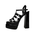 2024 Ladies High Heels Double Waterproof Platform Sandals for Women Luxury Brand Designer Summer Party Chunky Pumps and Shoes