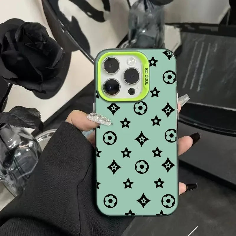 Printed Trendy Small Patterns Phone Case for Samsung Galaxy S25 S24 S23 S22 S21 S20 Note20 FE Ultra Plus 5G Anti Fall Matte Back