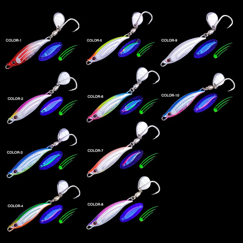 FJORD 40g 60g Metal Fishing Jig Tail Spinner Lure Spinning Sea Spoon Pike Bass New Arrivals 2025 Artificial Baits Fishing Tackle