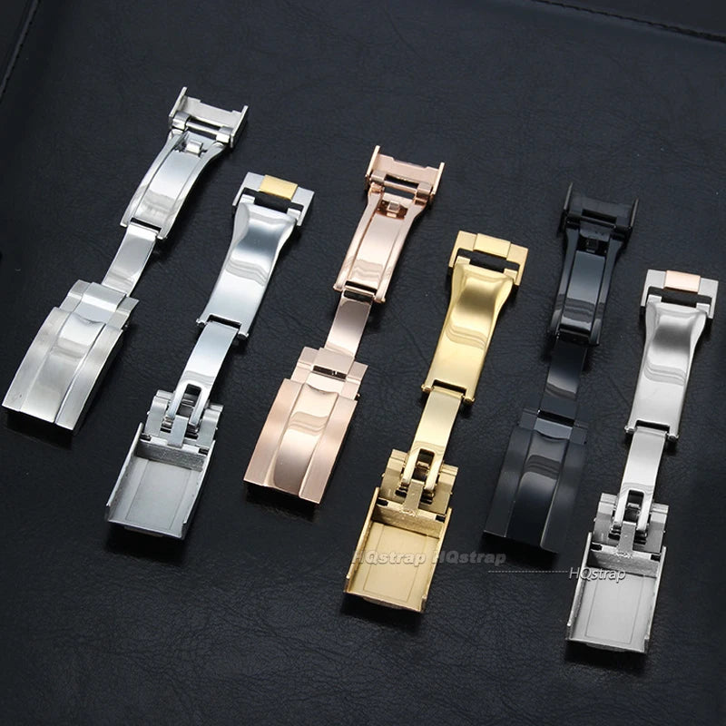 9x9mm Watch Buckle for Rolex DAYTONA SUBMARINER GMT Watch Band Clasp Stainless Steel Fine-tuning Pull Button 9X16mm Buckles