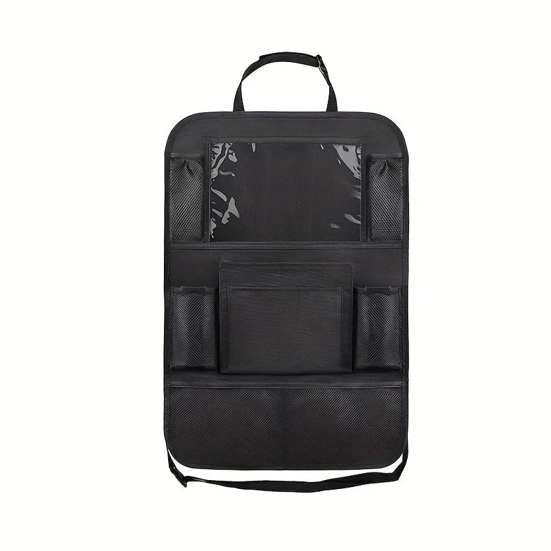 Car Back Seat Organizer with Touch Screen Tablet Holder Automatic Storage Pocket Protector for Travel