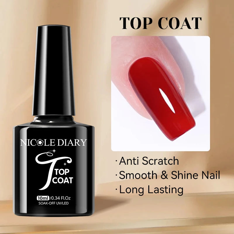NICOLE DIARY Glass Beads Cat Magnetic Gel Nail Polish Spring Summer Gel Nail Sparkly Gel Varnish Soak off Nail Manicure Art