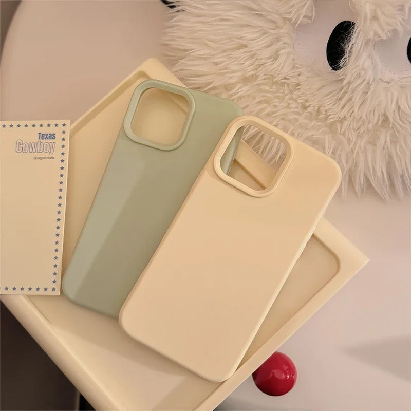 Dopamine-Inspired Silicone Solid Color Simple Fashion Phone Case for iPhone 17 Pro 16 Plus 16 Pro Max 15 14 13 12 11 Back Cover