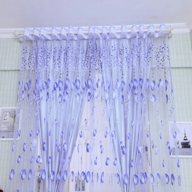 1Pc Modern Tulip Window Screen Living Room Bedroom Door Kitchen Drape Curtain Home Decoration Supplies 2030