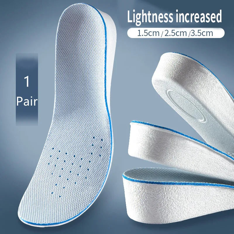 1Pair Invisible Height Increase Insoles for Shoes Breathable Comfortable for Feet Women Men Shoes Heel Lift Orthopedic Care Pads