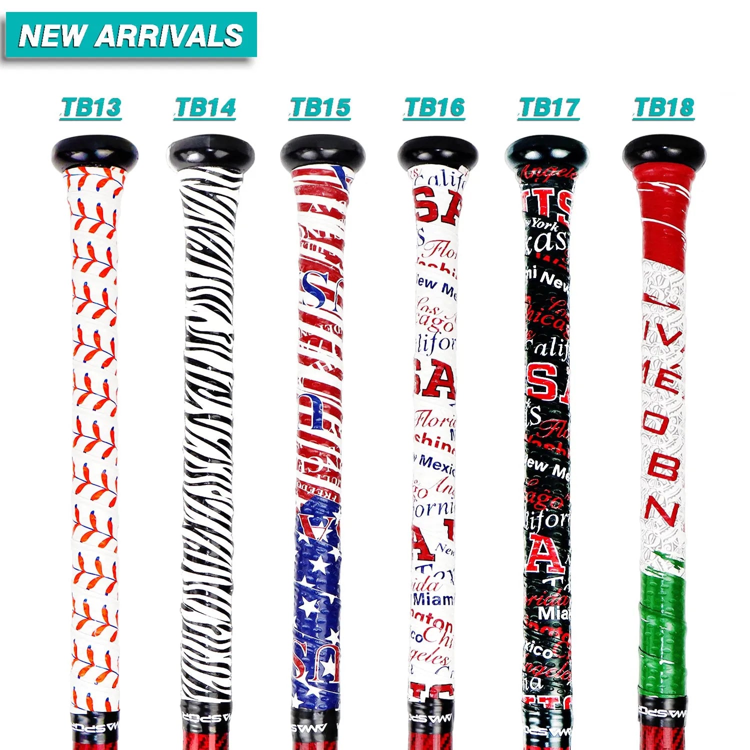 AMASPORT Baseball Bat Grip 1.1mm New Arrivals Embossed Pattern Grips for Baseball Bat Tape for Base Ball Accessories