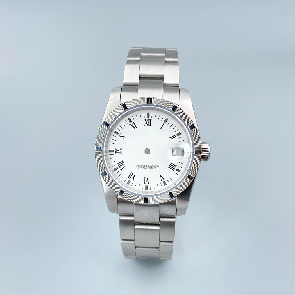 NH35 New Arrivals 36mm watch case Engine Turned BEZEL For AK Parts Replacemet NH35/36 Movement Modification Parts 28.5mm Dial