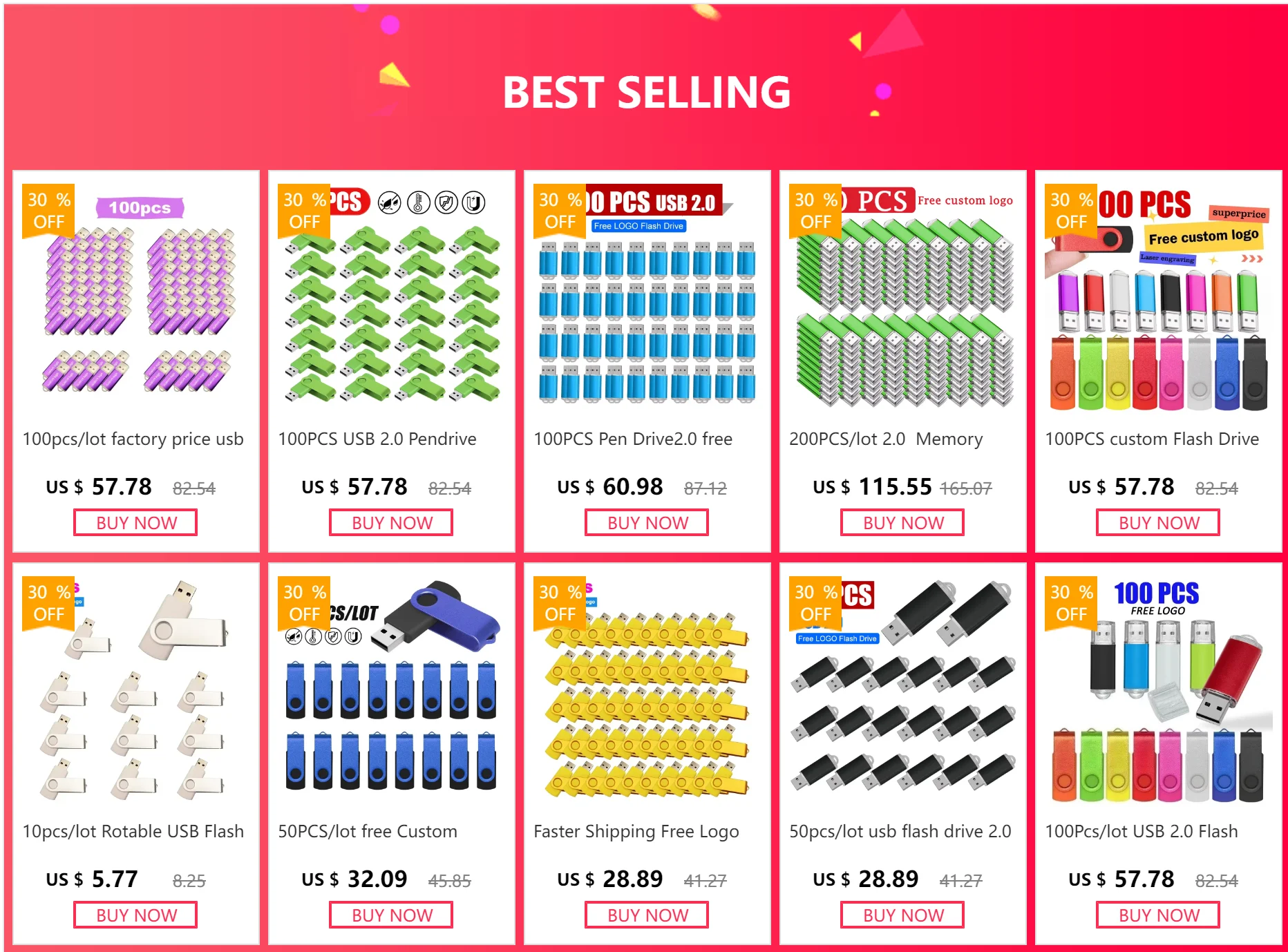 2.0 Metal Pendrive High Speed Colorful Usb Flash Drive 32gb 16gb 1gb 64gb Pen Drive Memoria Usb Photography Gifts Memory Disk