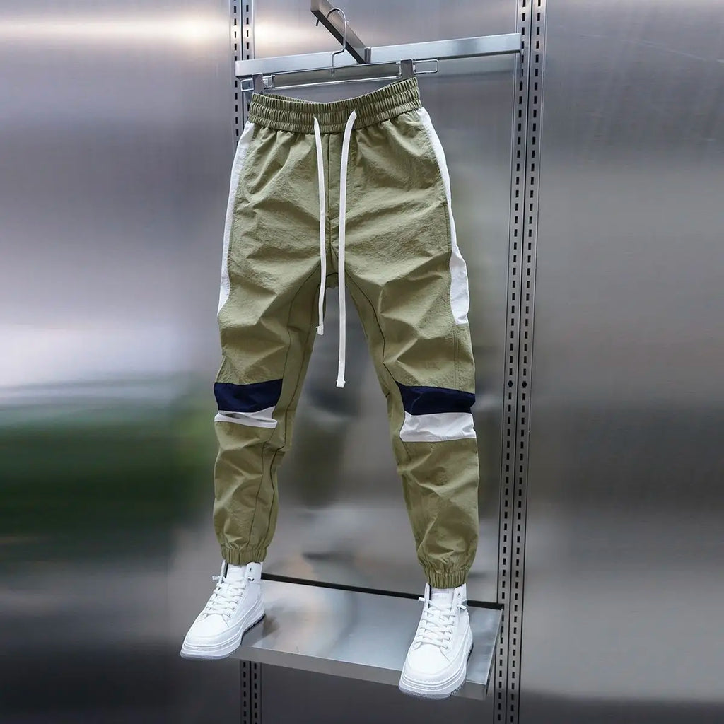 Splicing Color Summer Thin Slim Fit Men's Casual Harem Pants Classic Fashion Clothing Aesthetic Designer Original Male Trousers
