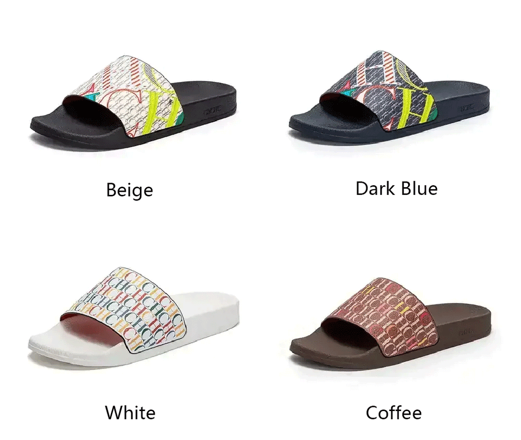 CH Women's Slippers Trendy Style Letter Print Design High Quality Beach Slippers Can Be Worn Out Premium Fashion Women's Casual