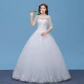 MDYS-A855#Korean Round Neck Floor-Length 2024 New Summer Bride Wedding Dress Wholesale Cheap Free Custom Large Size From China