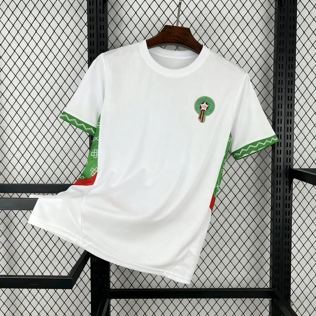 2025 New Arrivals Morocco Football Jerseys Men's T-shirts Women's Away Jerseys Loose Quick Drying Short Sleeved T-shirts Top