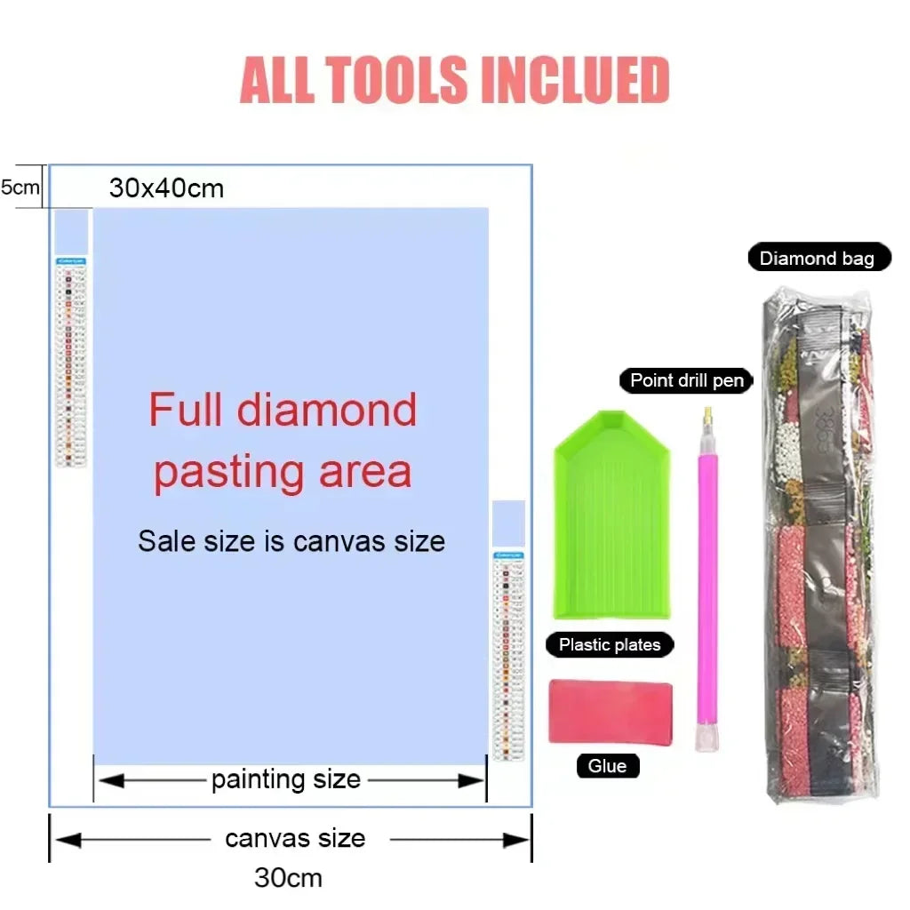 Strawberry Shortcake Cute Girl Diamond Painting Printed Embroidery Puzzle Cross Element Mosaic 5D DIY Art Kit House New Arrivals