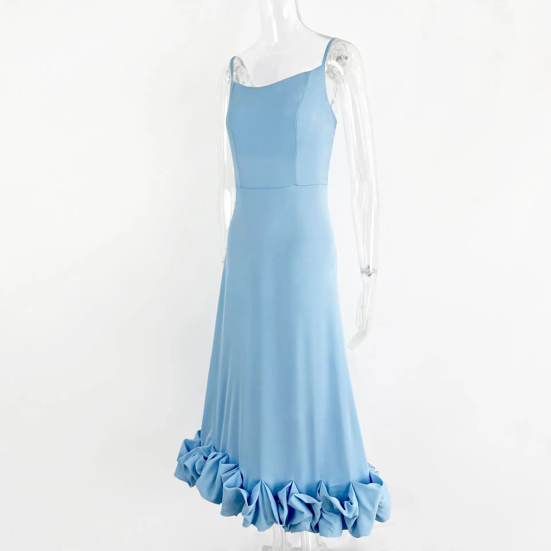 Putao Prom Dresses Fashion Square Empire Summer Party Dress Tea Length Sleeveless Chiffon Ruched Formal Evening Gowns платье жен