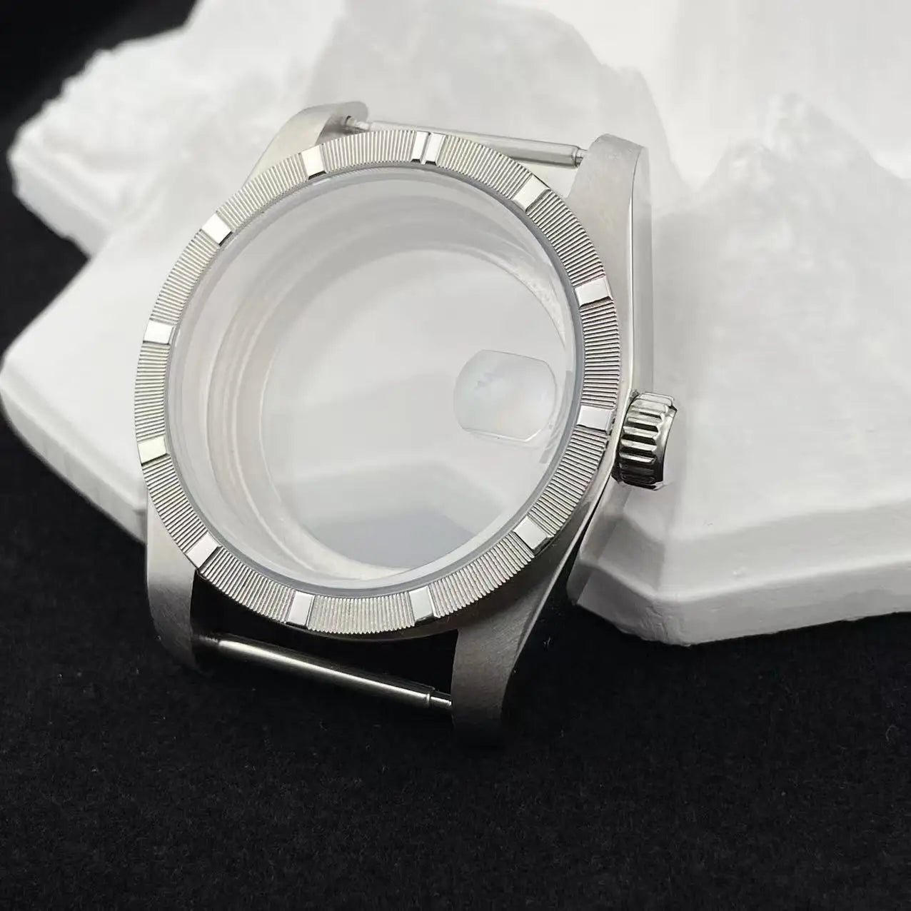 NH35 New Arrivals 36mm watch case Engine Turned BEZEL For AK Parts Replacemet NH35/36 Movement Modification Parts 28.5mm Dial