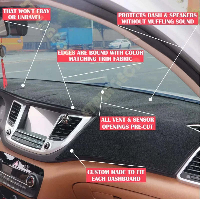 Dashboard Cover For Hyundai Ioniq Electric EV Hybrid PHEV 2020 2021 2022 Sun Shade Mat Avoid Light Pads Case Carpets Protection