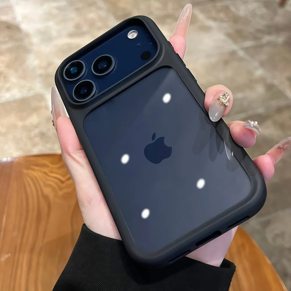 Intelligent Camera Touch Button Crystal Clear Phone Case for iPhone 17 Pro Max 16 Pro 17 Air Transparent Shockproof Cover Funda