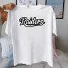 Raiders bold script font Women's pure cotton comfortable T-shirt