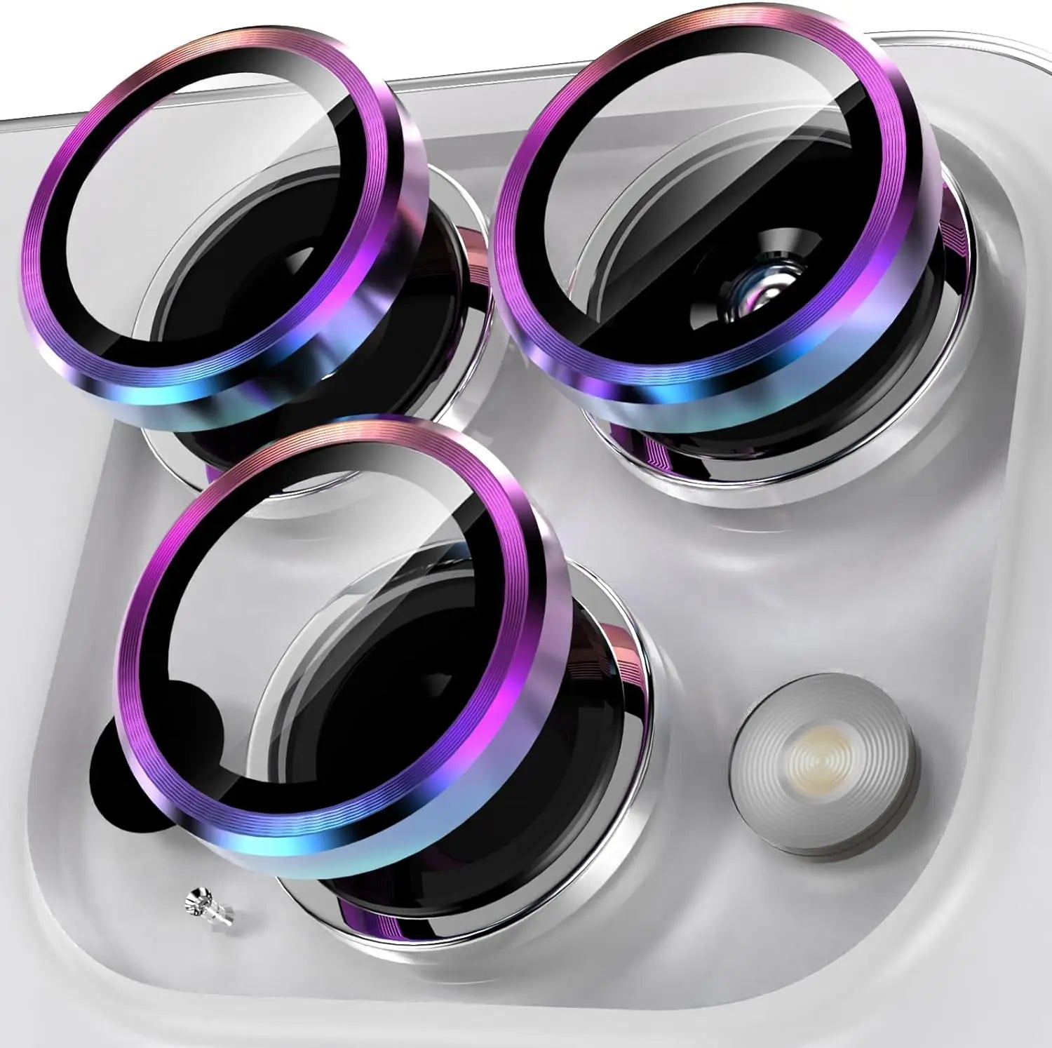 Titanium Gray Metal Tempered Glass Camera Lens Cover Screen Protector For iPhone 15 Pro Max 14 Plus 13 Protection 15Pro 14Pro