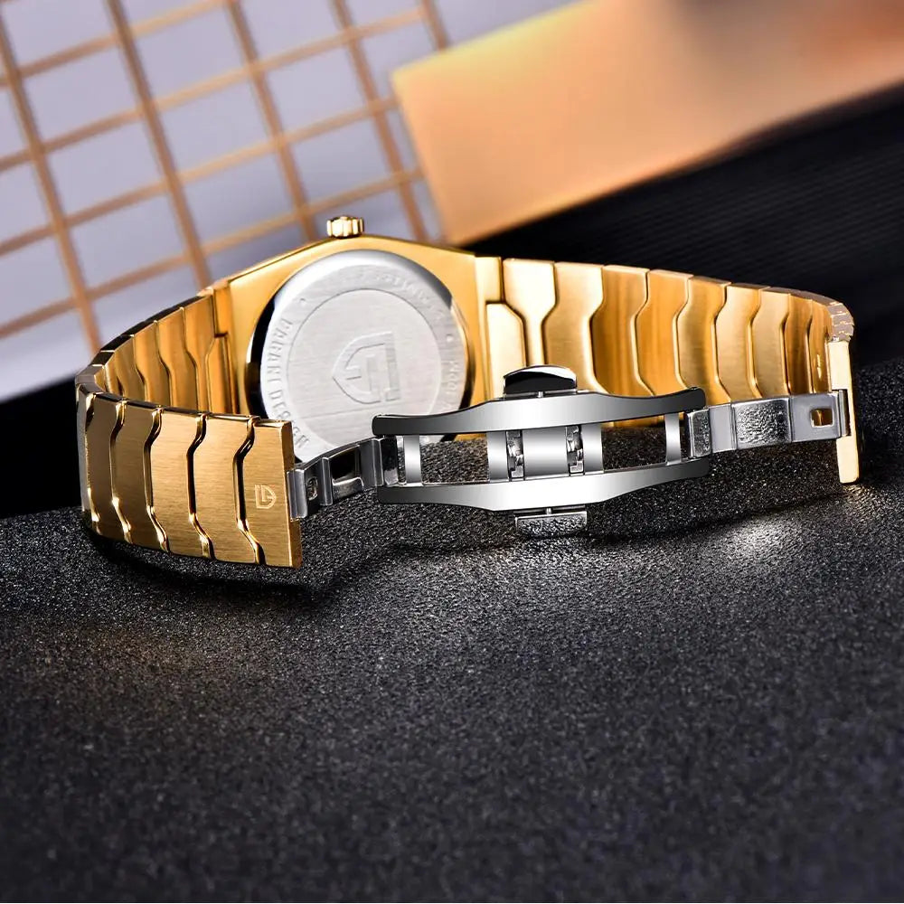 2025 V2 PAGANI DESIGN 222 men's Quartz Watch VJ21 37MM Sapphire Stainless steel Waterproof luminous Watches for men PDYS020