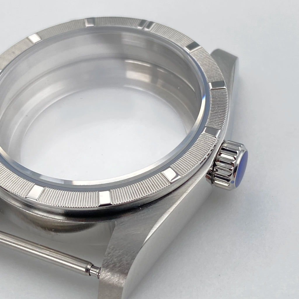 New arrivals 36mm watch case Engine Turned BEZEL for AK Parts Replacemet Fits 28.5mm Dial NH35/36 Movement Modification Parts
