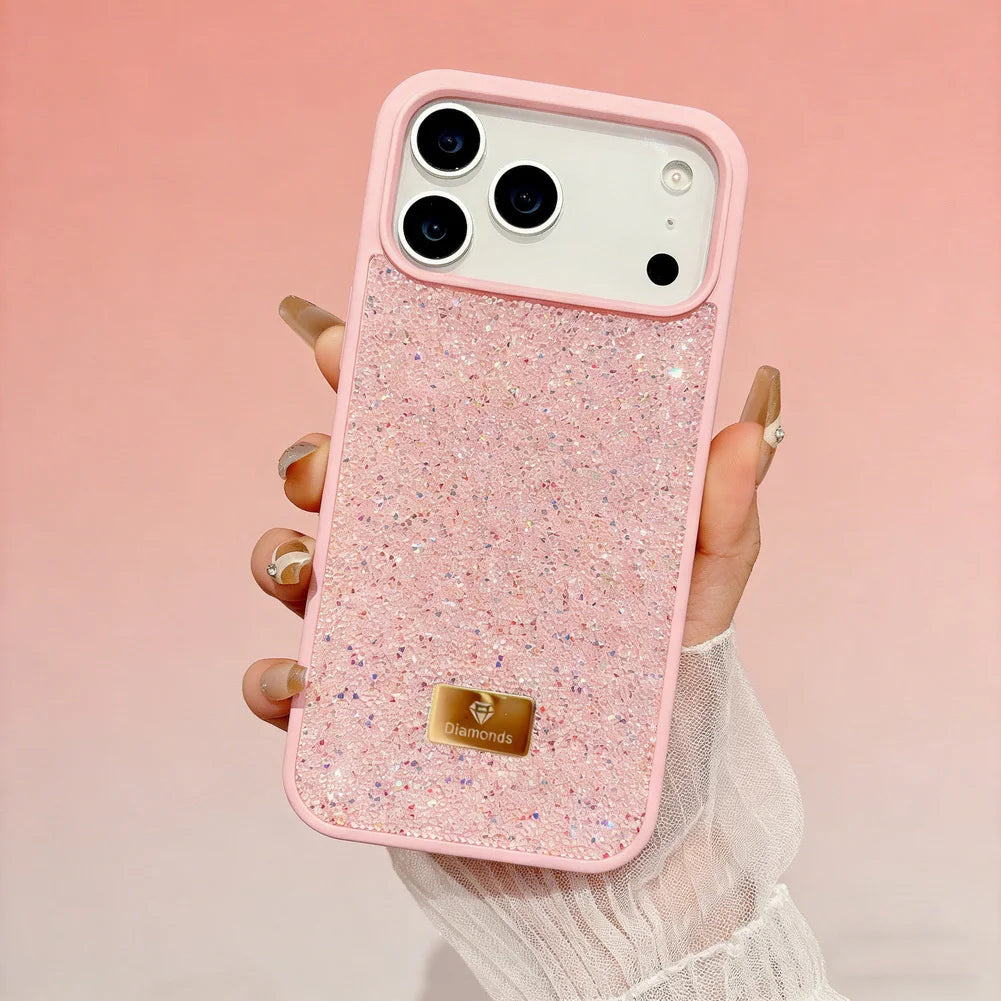 Luxury Bling Diamond Phone Case for iPhone 17 Pro Max 17 Pro Air 16 Pro 15 + 14 13 12 11 Glitter Trendy Style Protect Cover