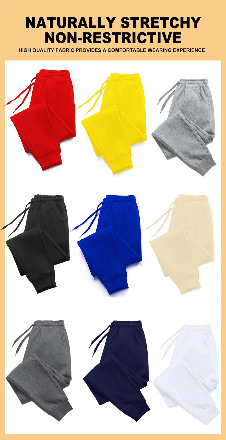 Paris Line Print Mens Sweatpant Trendy Jogging Britches Casual Comfy Long Pants Sports Basic Trousers Unisex Fashion Pant