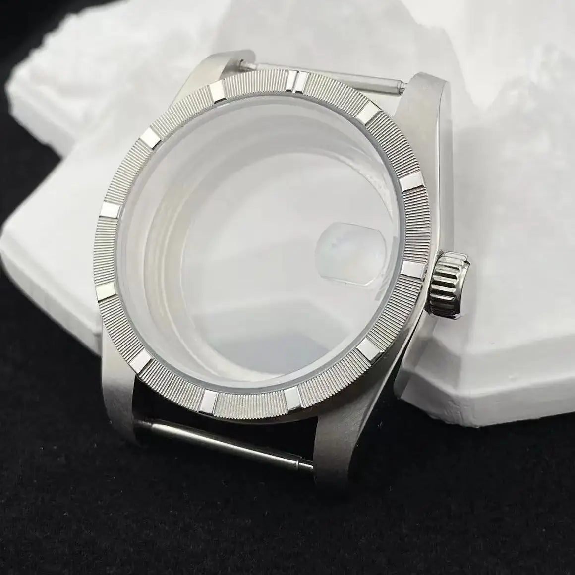 NH35 New Arrivals 36mm watch case Engine Turned BEZEL For AK Parts Replacemet NH35/36 Movement Modification Parts 28.5mm Dial