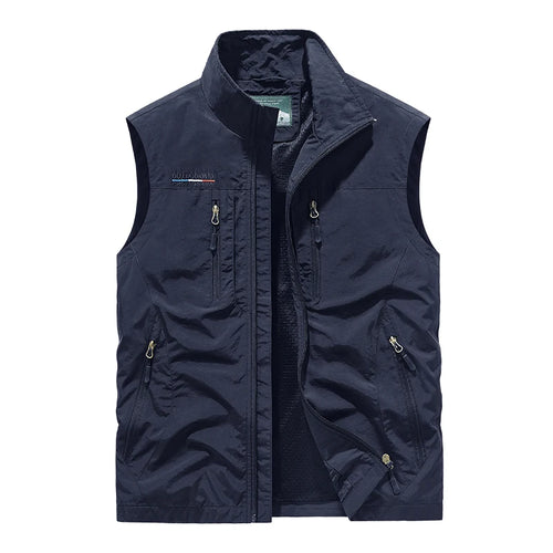 2025 Personalized yelek red Multi Pockets nylon Cargoes Fisherman vest fishing Journalist Photography Camping Waistcoat vest