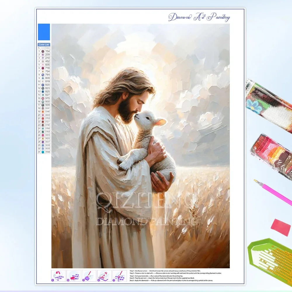 Jesus Christ Diamond Art Painting Christian Jesus Portrait Full Diamond Mosaic Embroidery DIY Home Decor Gift New Arrivals