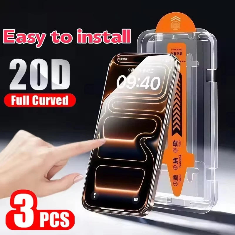 1-3PCS 8K HD Oleophobic Coating Easy Install Screen Protector For iPhone 17 Pro  17pro iPhone17pro Protective Tempered Glass