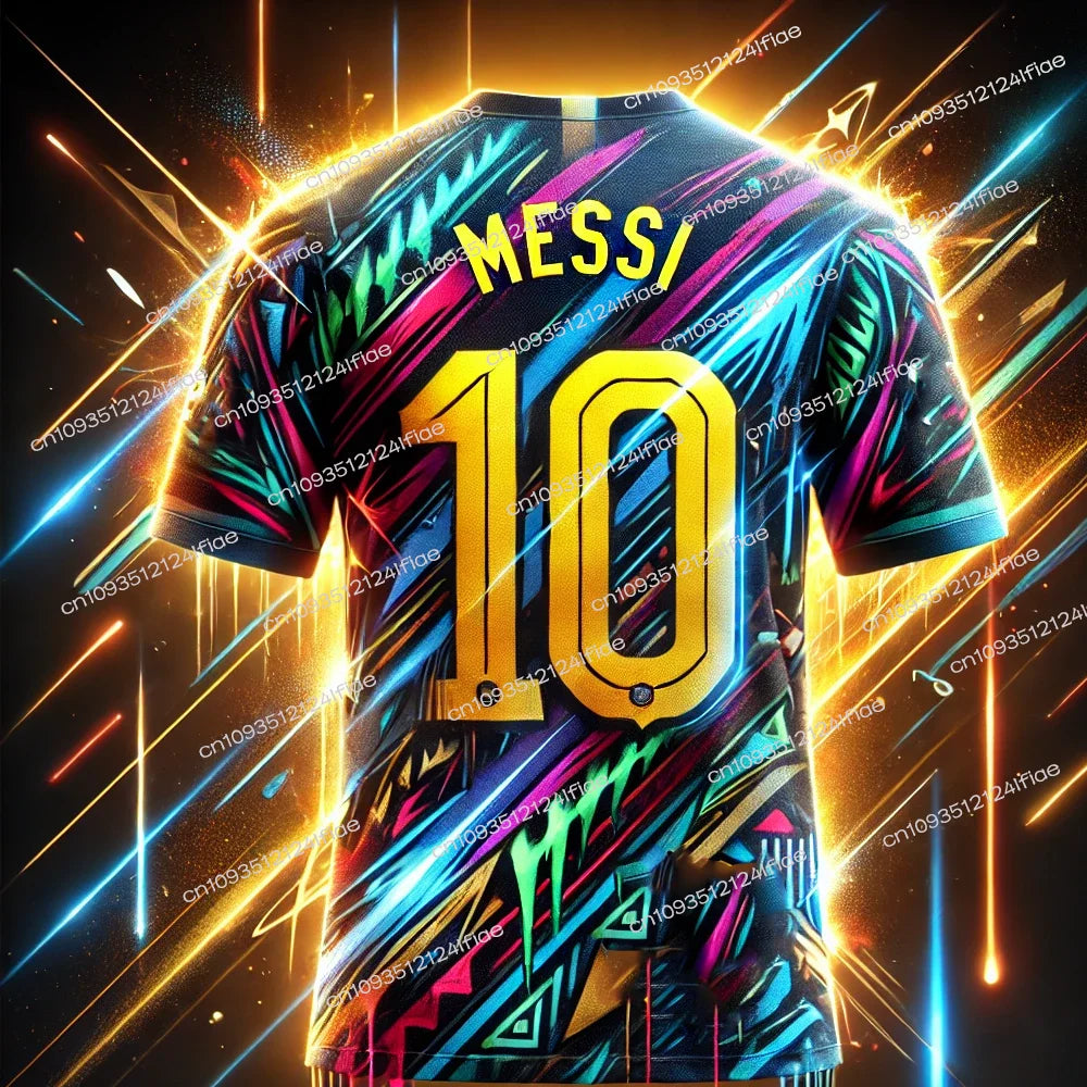 New Arrivals Messi Lpecial Edition Football Jersey T-shirt Outdoor Sports T-shirt Football Training Suit Fan Special Jersey Kit