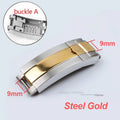 9x9mm Watch Buckle for Rolex DAYTONA SUBMARINER GMT Watch Band Clasp Stainless Steel Fine-tuning Pull Button 9X16mm Buckles