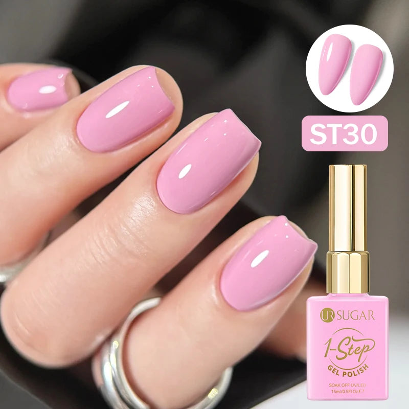 UR SUGAR 15ml 1 Step Gel Polish  Nail Art Manicure 3 IN 1 Gel Soak Off LED UV Gel Nail Varnishes No Need base top gel