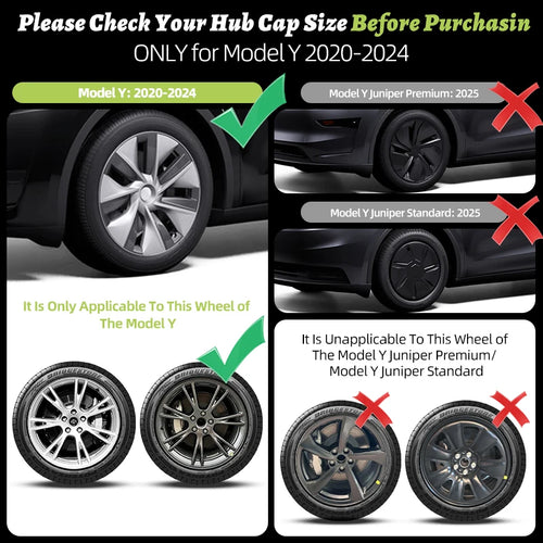 4PCS Design for TESLA Model Y 2020-2024 Vehicle Full Coverage Storm Wheel Cover Cap 19 Inches Wheel Hubcap Automobile Accessorie