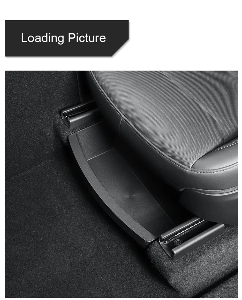 Underseat Storage Box Organizer for Tesla Model Y Juniper 2025 Front Rear Under Seat Organizer Waterproof Bin Travel Accessories