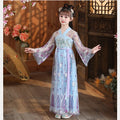 Kids Fairy Tang Costume Girls Casual Dresses Hanfu Girl Summer Children's Clothing Outfit Princess Dress Baby Vestido Robe Fille