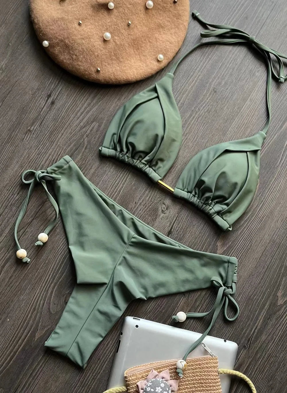 RUOTONGSEPT Sexy Solid Women's Two-Piece Swimsuit 2023 New Push up Swimwear Thongs Bikinis Set Beachwear Bathing Suit Biquinis