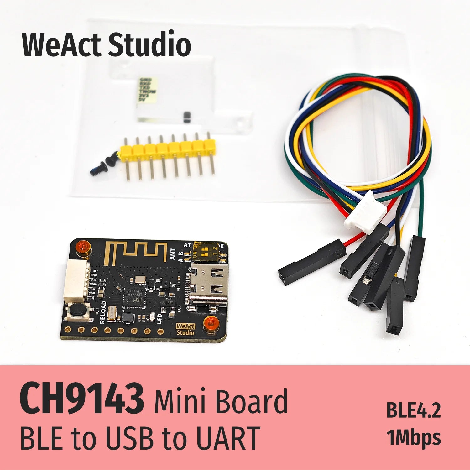 WeAct CH9143 BLE/UART/USB Module BLE/USB to Serial/TTL UART CH340
