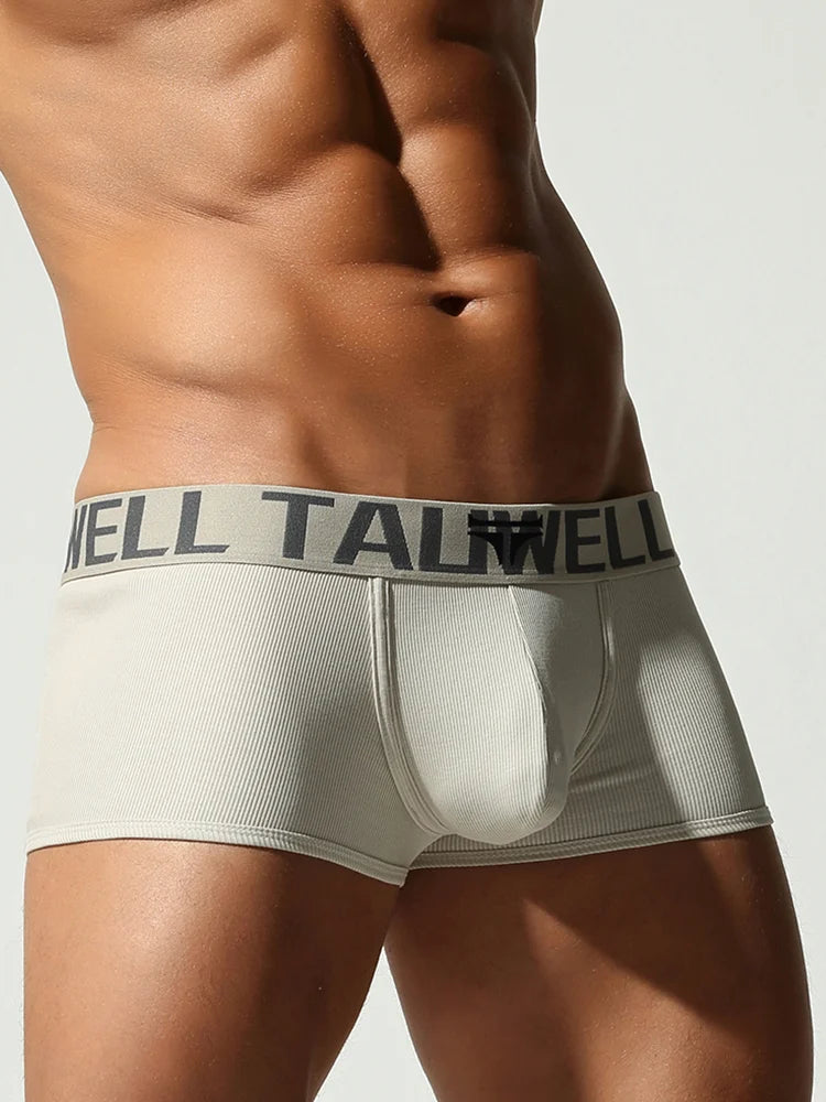 TAUWELL Mens Boxers Sexy Low-waist Underwear New Arrivals U Convex Pouch Button Underpants Boxershorts Male Panties Boxer