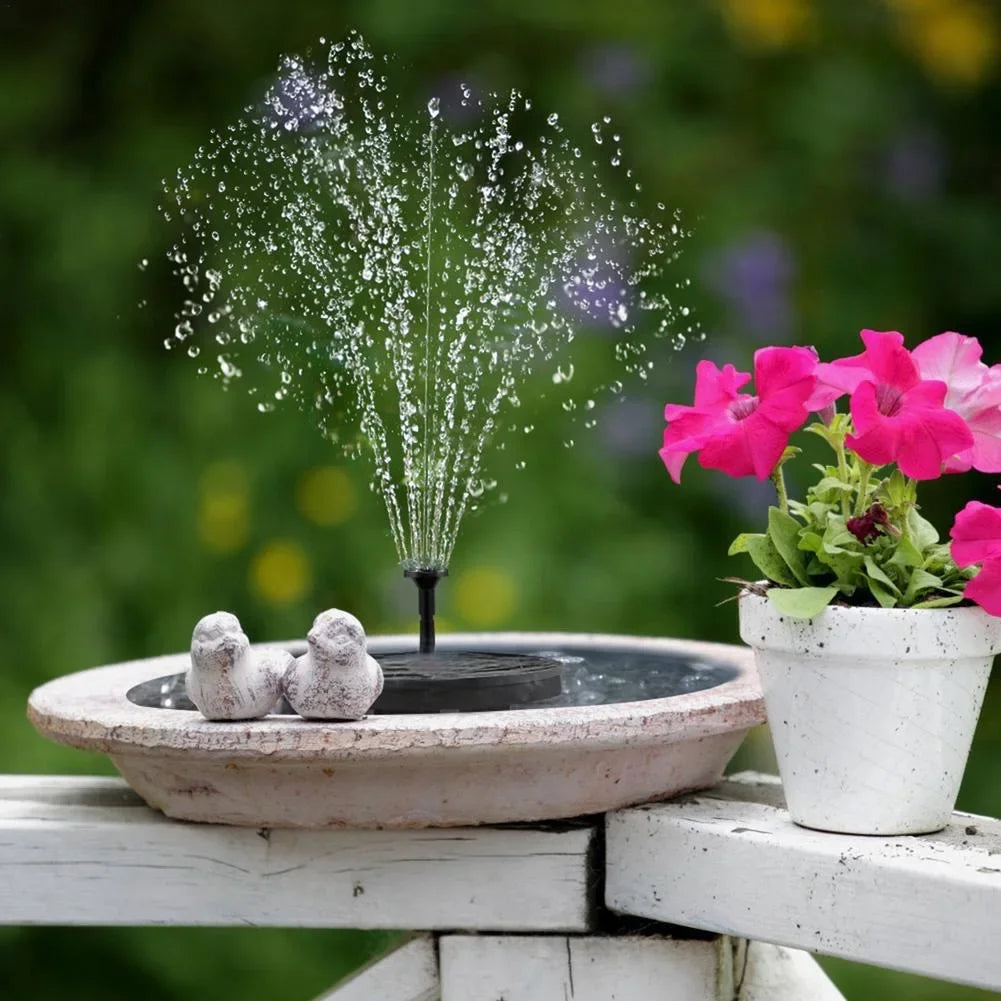 Solar Water Fountain Pool Pond Waterfall Garden Decoration Outdoor Bird Bath Mini Powered Fountain Pump For Yard Patio