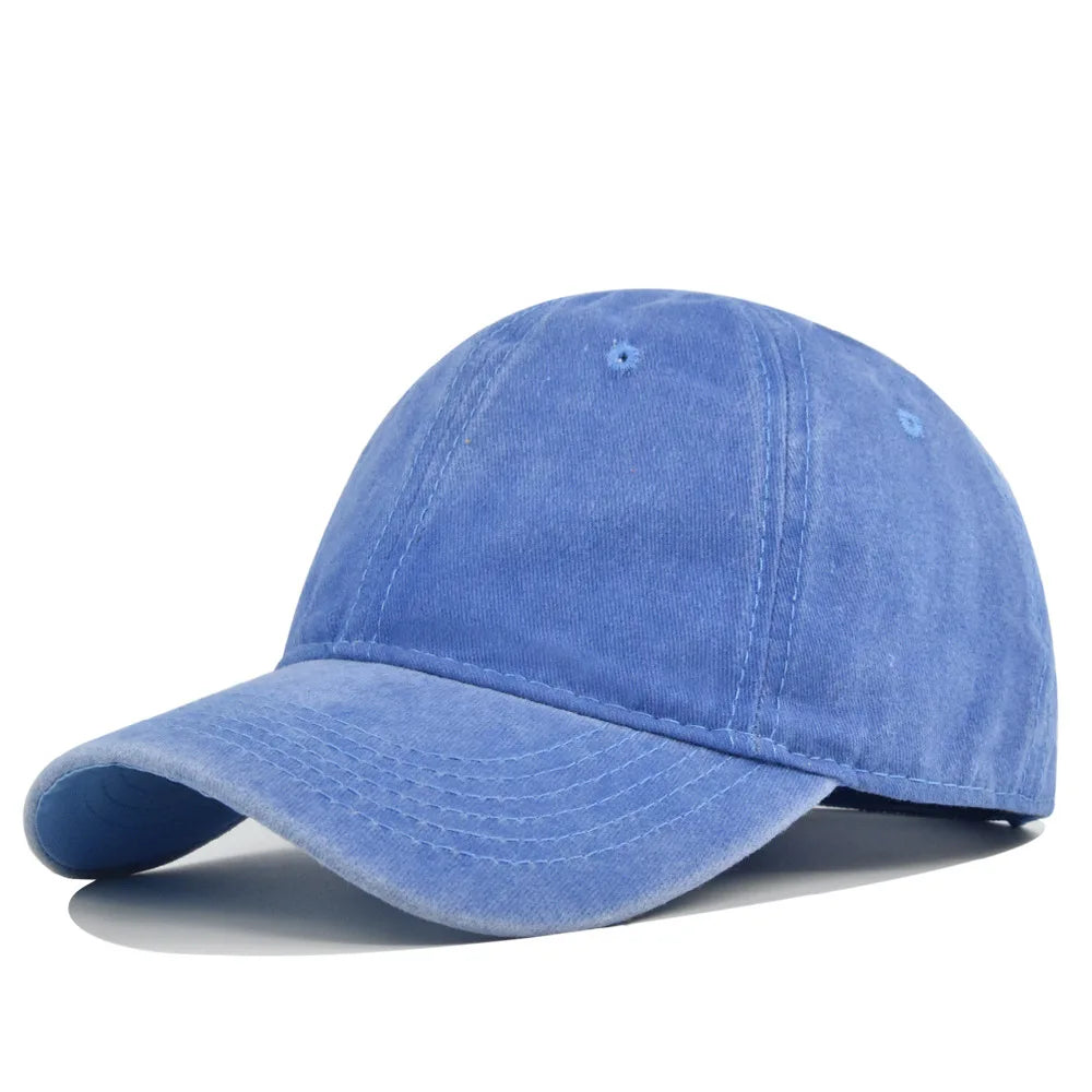 Men Women Baseball Cap Casual Unisex Baseball Cap Vintage Washed Cotton Fits Breathable Adjustable Solid Color Hip-Hop Dad Hat