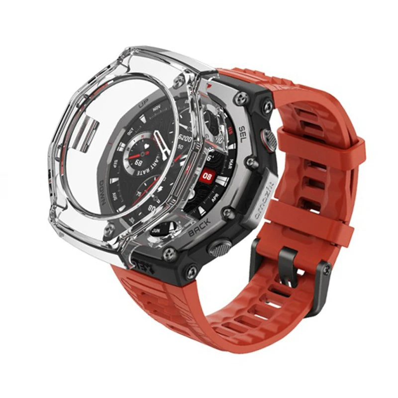 Tempered Glass+Case For Amazfit T REX 3 Screen Protector Hard PC Bumper Protective Cover for Huami Amazfit T-REX3 Accessories