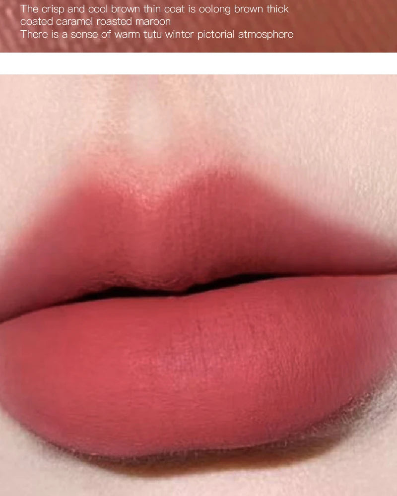Low Saturation Matte Lipstick Cream Velvet Not Easy To Fade Lipstick Nude Matte Red Lip Gloss Waterproof Lasting Lip Tint Makeup
