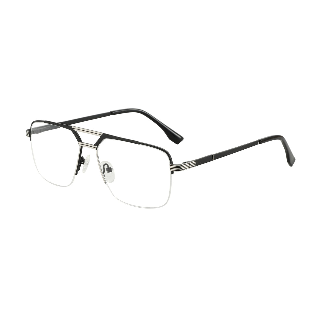 ZENOTTIC (XL Size) 2025 New Arrivals Half-frame Aviator Prescription Eyeglasses Anti Blue Ray Photochromic Optical Glasses