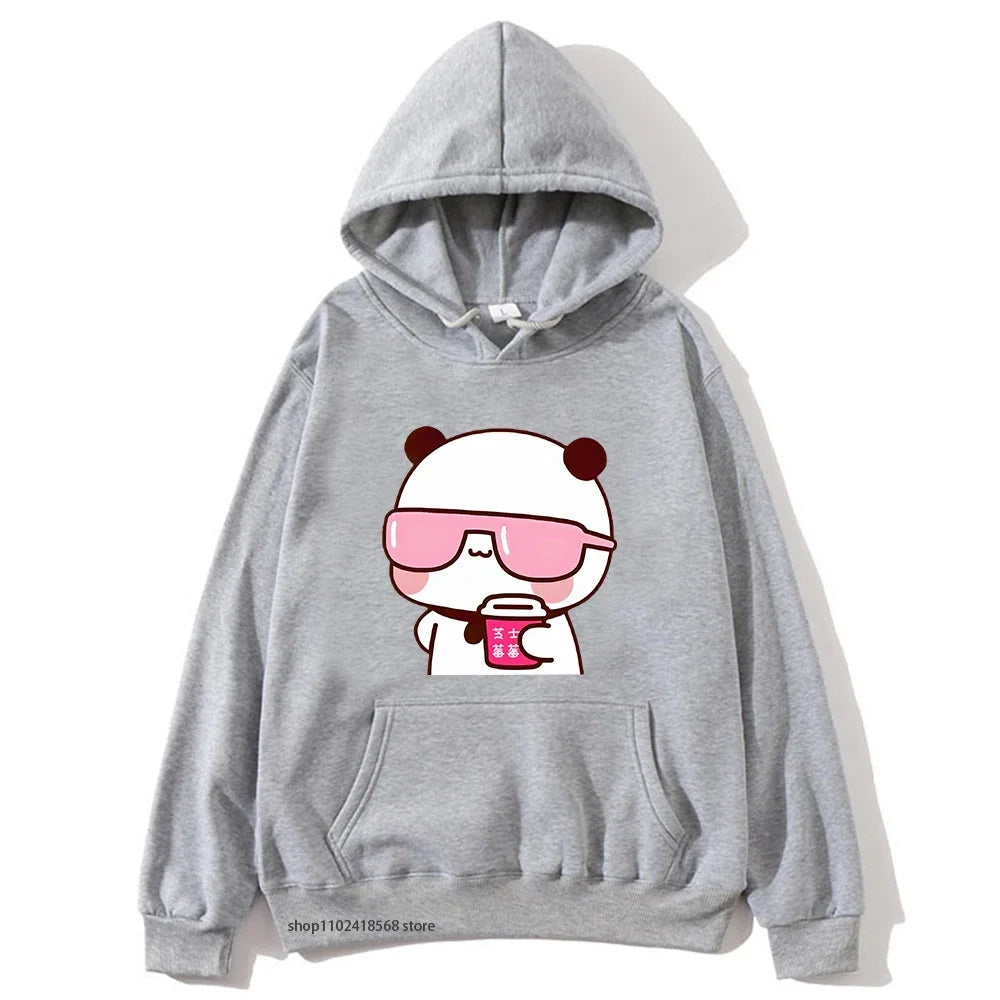 Couple Hoodies Bubu Dudu hoodie Sweatshirt Cartoon Kawaii Print Pullover Harajuku Men Women Sudaderas warm fleece hooded