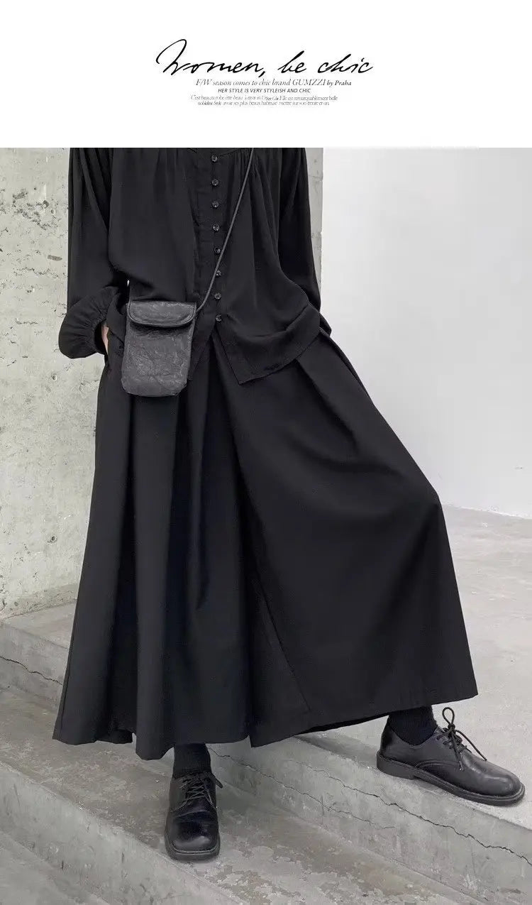 Fashion Y2k Pants for Women Black Color Wide Legged Japanese Harajuku Women's Pants Punk Gothic Streetwear joggers Trousers